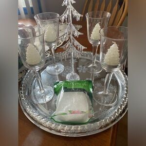 Set of 4 Christmas Tree Wine Glasses